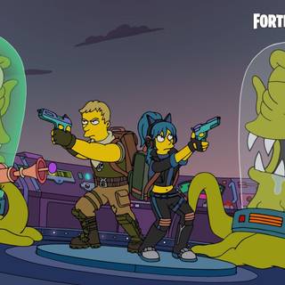 Fortnite Simpsons wallpaper