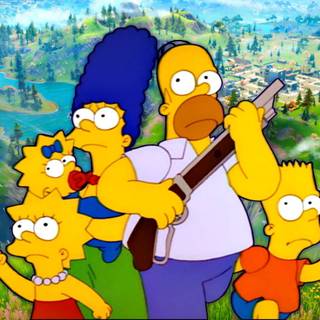 Fortnite Simpsons wallpaper