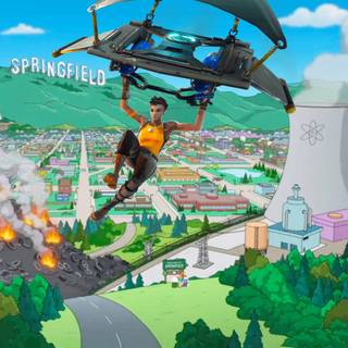 Fortnite Simpsons wallpaper