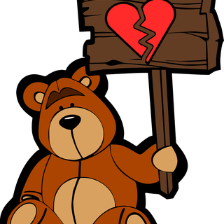 Teddy bear with broken heart wallpaper