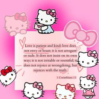 Hello Kitty Bible verses wallpaper