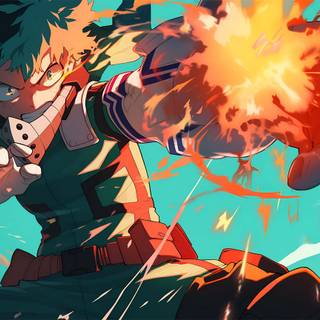 Dark Deku desktop wallpaper