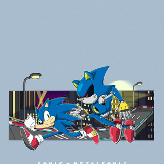 Sonic and Metal Sonic wallpaper