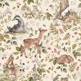 Woodland creatures wallpaper