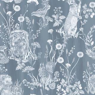 Woodland creatures wallpaper