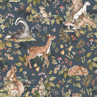 Woodland creatures wallpaper