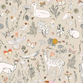 Woodland creatures wallpaper