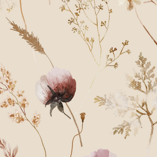 Boho floral wallpaper