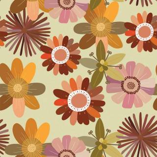 Boho floral wallpaper