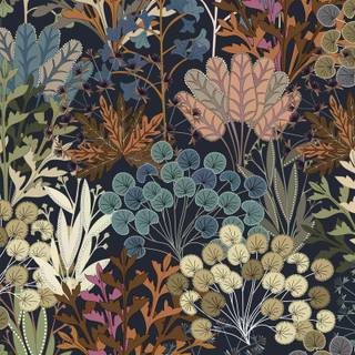 Boho floral wallpaper