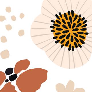 Boho floral wallpaper