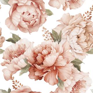 Boho floral wallpaper