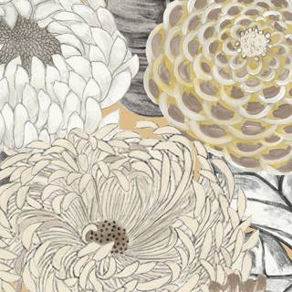 Boho floral wallpaper