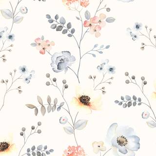 Boho floral wallpaper