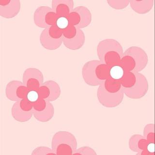 Flowers pink preppy wallpaper