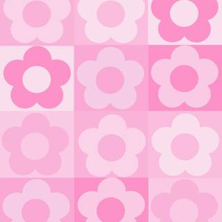 Flowers pink preppy wallpaper