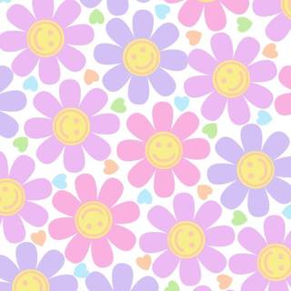 Flowers pink preppy wallpaper
