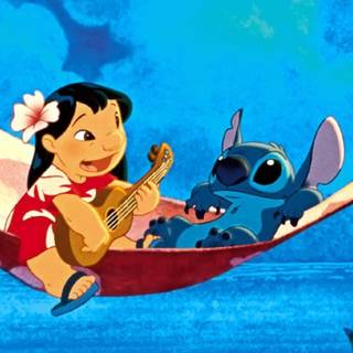 Cute Stitch iPhone wallpaper