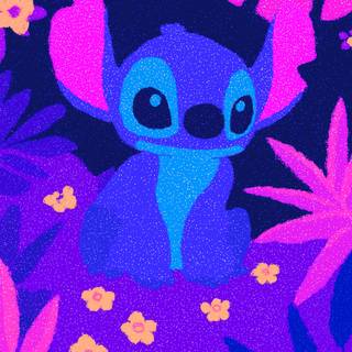 Cute Stitch iPhone wallpaper