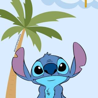 Cute Stitch iPhone wallpaper