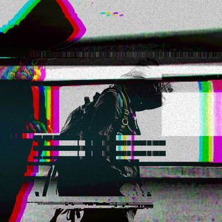 Glitch art desktop wallpaper