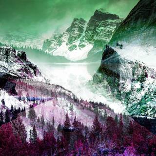 Glitch art desktop wallpaper