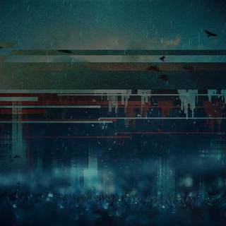 Glitch art desktop wallpaper