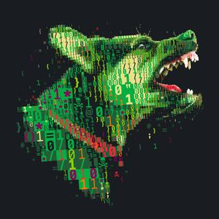 Glitch art desktop wallpaper