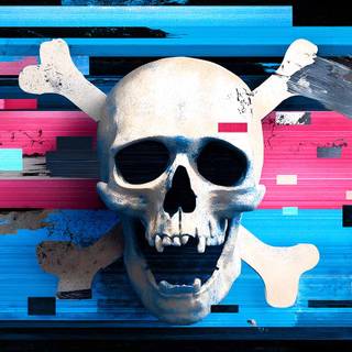 Glitch art desktop wallpaper