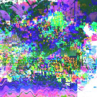 Glitch art desktop wallpaper