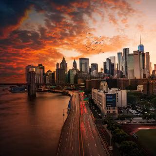 Morning city wallpaper