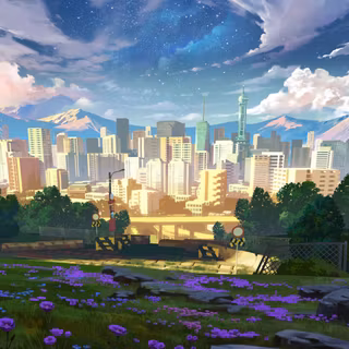 Morning city wallpaper