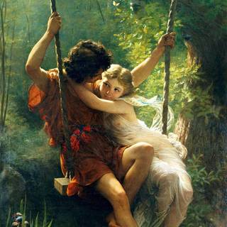 Classical painting woman wallpaper