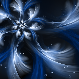 Blue and white abstract art wallpaper
