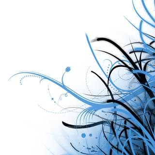 Blue and white abstract art wallpaper