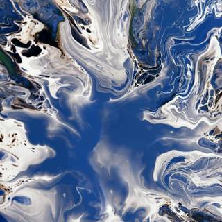 Blue and white abstract art wallpaper