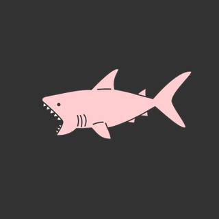 Cute pink sharks wallpaper