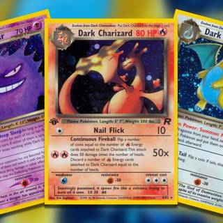 Dark Charizard Pokémon card wallpaper