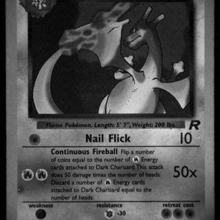 Dark Charizard Pokémon card wallpaper