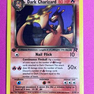 Dark Charizard Pokémon card wallpaper