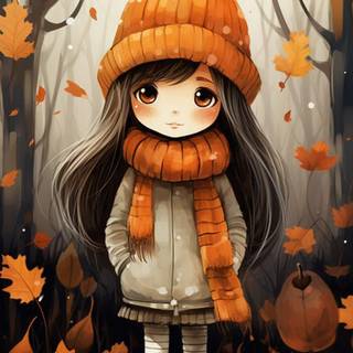 Cute Chibi fall wallpaper