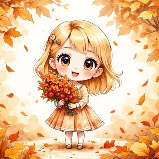 Cute Chibi fall wallpaper