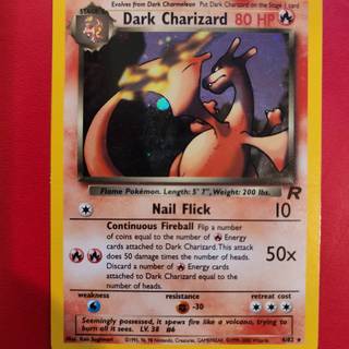 Dark Charizard Pokémon card wallpaper