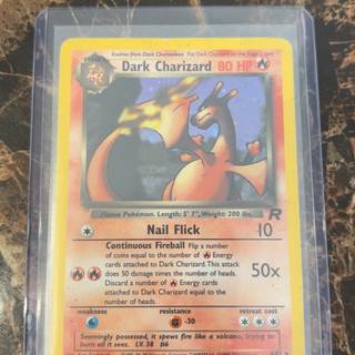 Dark Charizard Pokémon card wallpaper