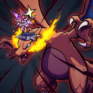 Dark Charizard Pokémon card wallpaper