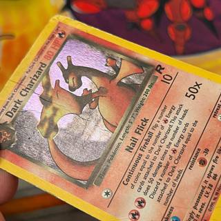 Dark Charizard Pokémon card wallpaper