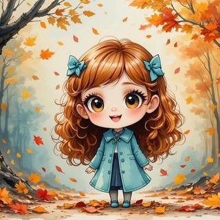 Cute Chibi fall wallpaper