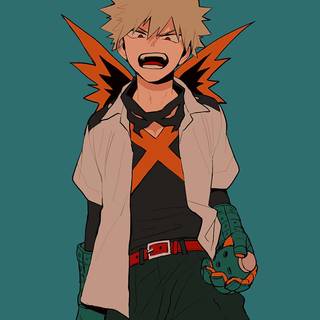 Dark aesthetic Bakugo wallpaper