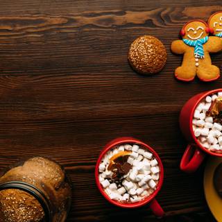 Cookie with marshmallow wallpaper