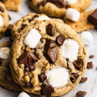 Cookie with marshmallow wallpaper